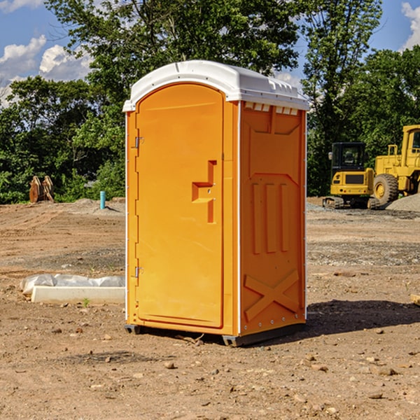 how often are the portable restrooms cleaned and serviced during a rental period in Red Cliff